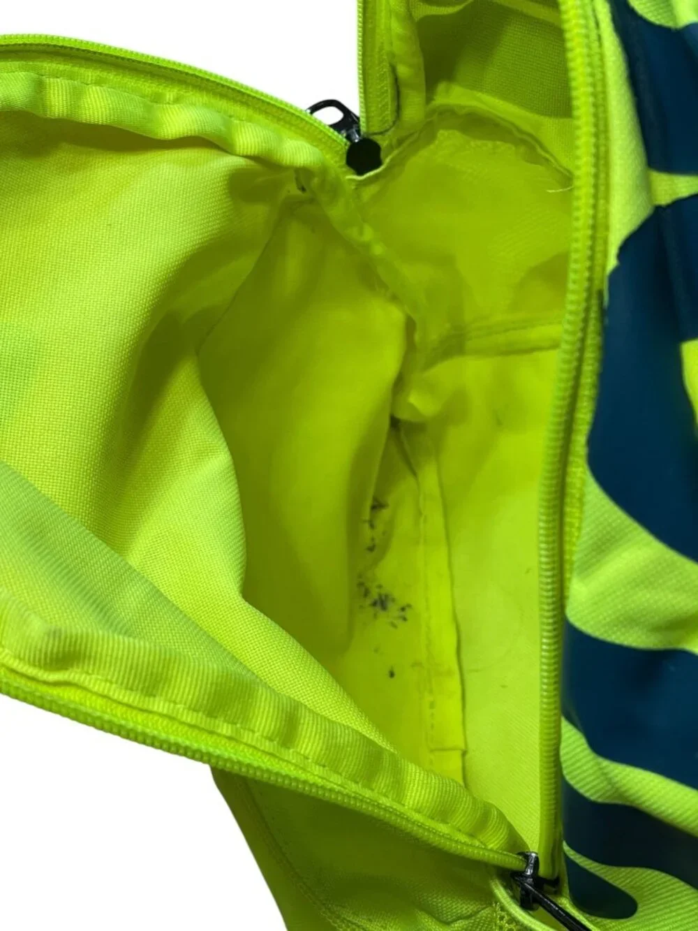 Nike Just Do It Neon Yellow Backpack 100% Polyester With Adjustable Straps & Dua
